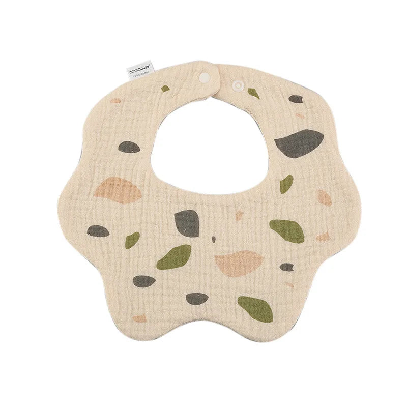 Baby Bibs Cotton Boys and Girls Bib Cute Print Newborn Burp Cloths Waterproof Infants Mesh Bibs Baby Feeding Accessories