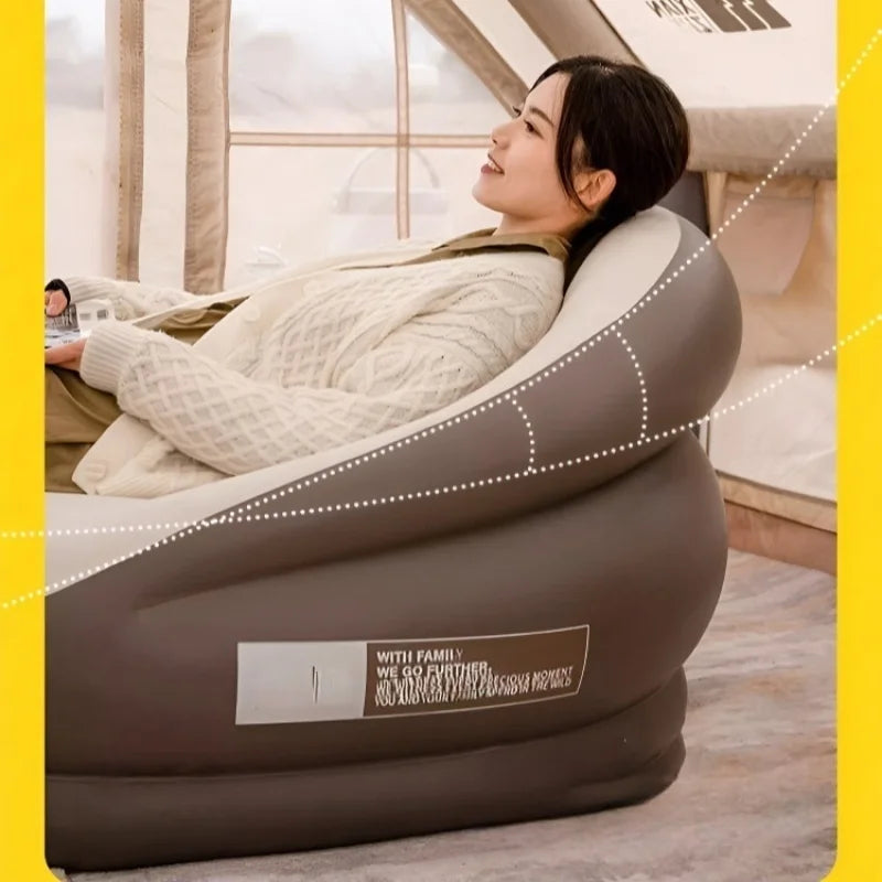 Home Light Luxury Lazy Sofa Comfortable Inflatable Single Flocking Lazy Sofa Set Portable Foldable Recliner Outdoor Sofa Air Bed