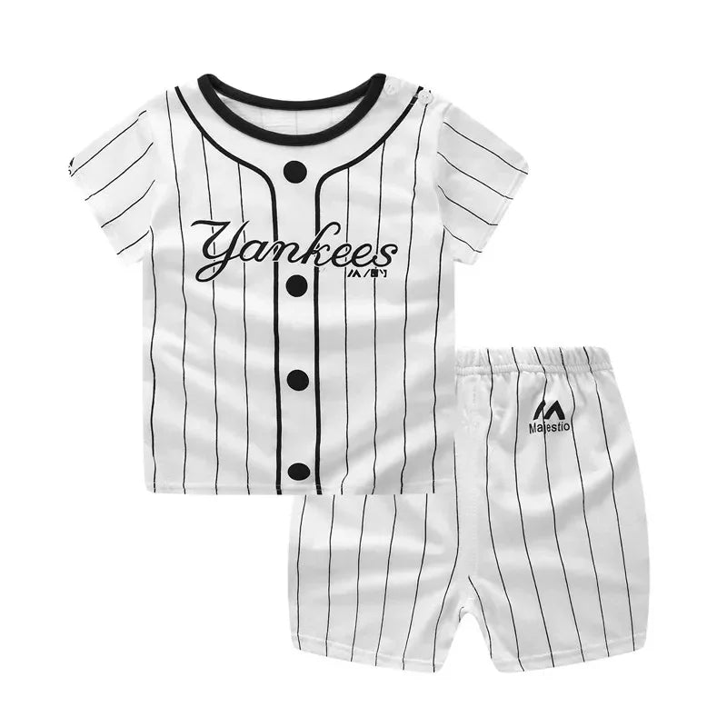 Baby Boy Clothes Summer 2024 Newborn Baby Boys Clothes Set Cotton Baby Clothing Suit (Shirt+Pants) Plaid Infant Clothes Set