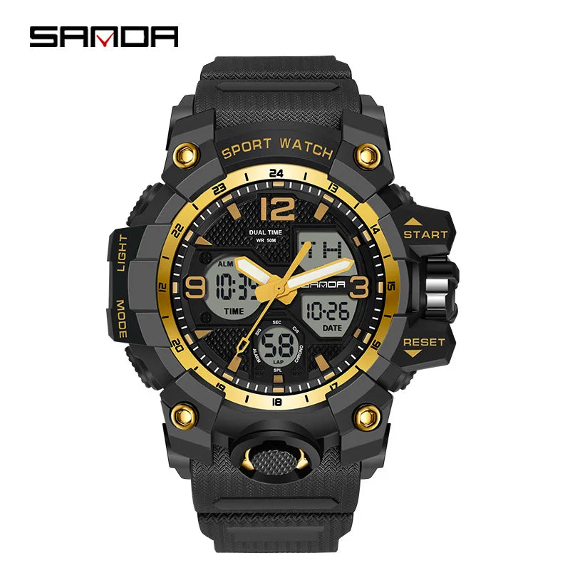 Men's Watches Top Brand Luxury 5ATM Waterproof Sport Military Wristwatch Quartz Watch for Men Clock Relogio Masculino 6024