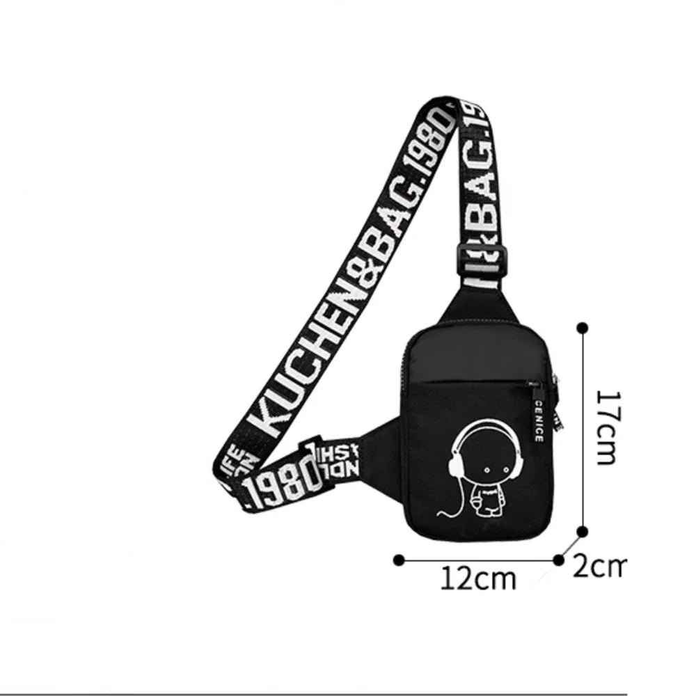 Men's Shoulder Bag INS Trend Waterproof Small Backpack Mobile Phone Man's Messenger Bag Square Bag Crossbody Bags
