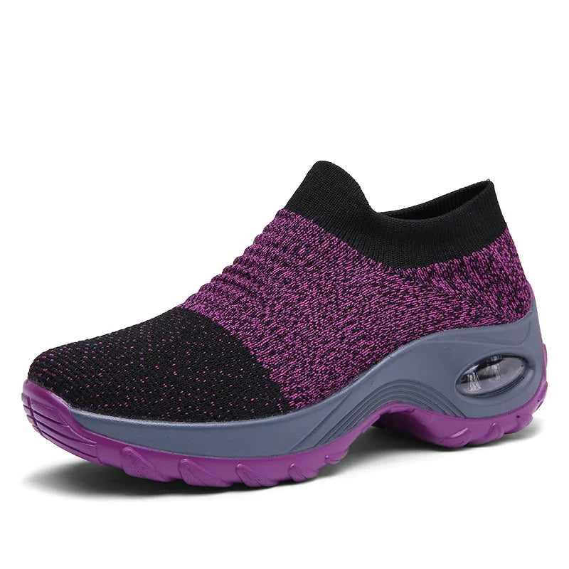 Women's Shoes Are Fashionable Casual Trendy Breathable Mesh Shock Absorbing Thick Soled Comfortable Cushioned Running Shoes