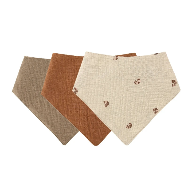 3PCS/5PCS Muslin Bibs Baby Face Towel Wash Cloth Drooling Bibs Toddlers Neck Scarf Baby Stuff Dropshipping