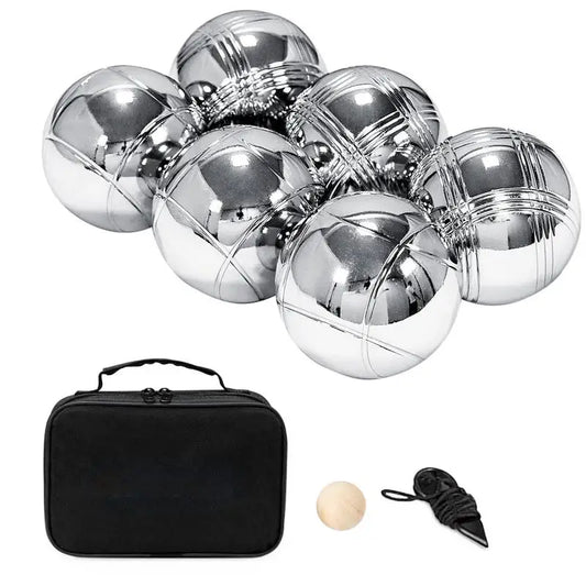 Petanque Game Set Metal Outdoor Bocce Ball Kit Complete Kit Outdoor Recreational Games for Outdoor Picnic Beach Vacation
