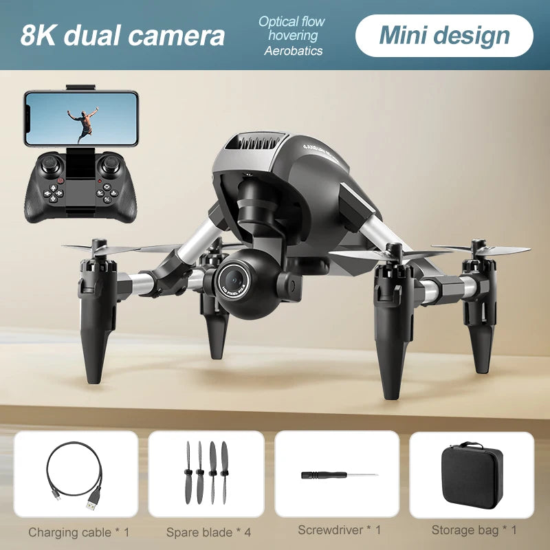 RC drone with camera 8K dual high-definition aerial photography 2.4g remote control aircraft gesture camera quadrotor aircraft