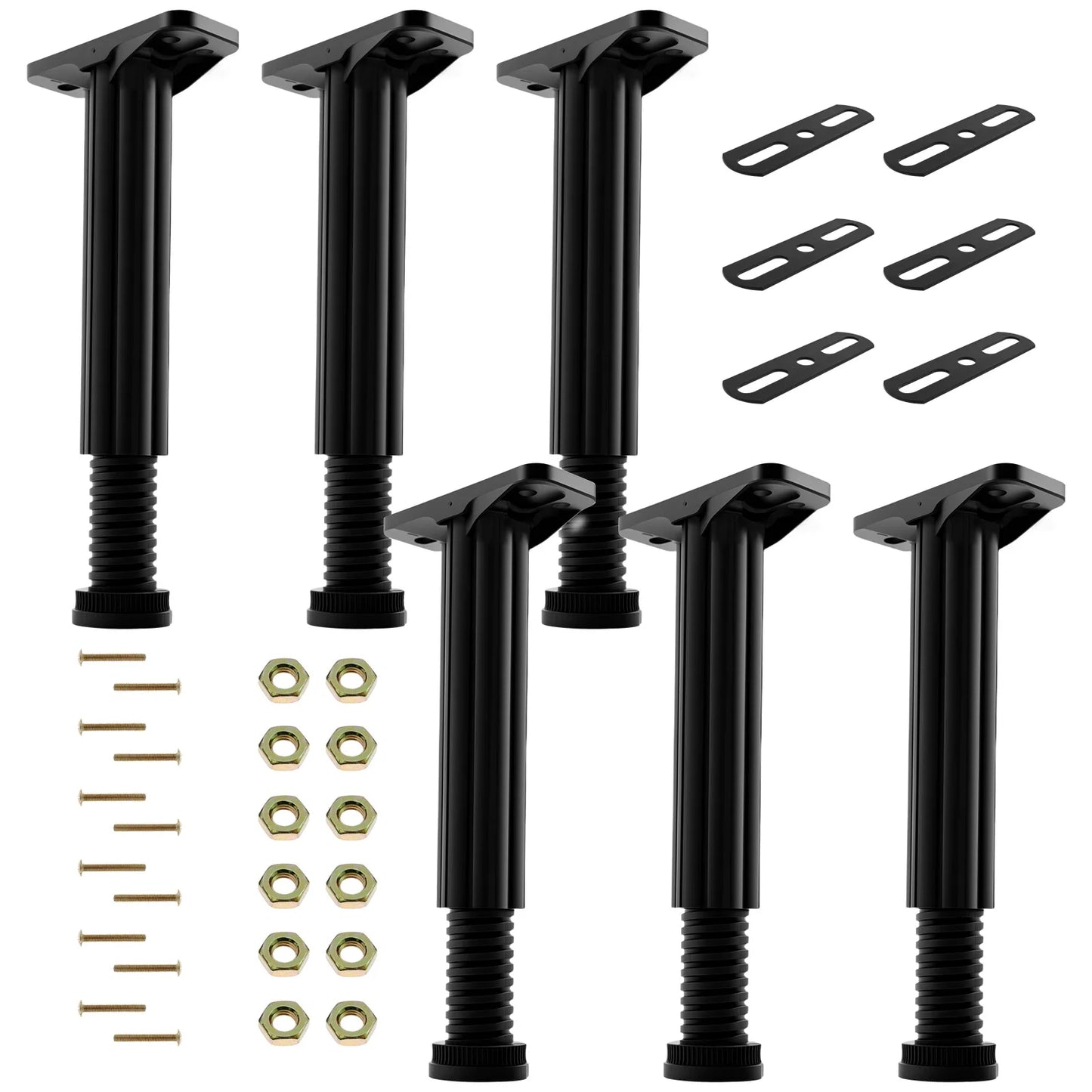 6Pcs Upgraded Telescopic Bed Beam Support Foot Adjustable Frame Centre Slats Support Leg Bed Bottom Load Bearing Bracket