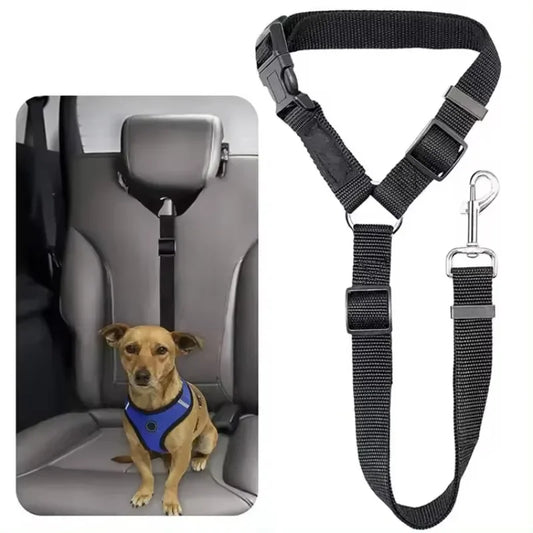 Pet Dog Accessories Pet Car Safety Rope Rear Seat Traction Rope Pet Supplies 2-in-1 Nylon Adjustable Dog Safety Belt Collar
