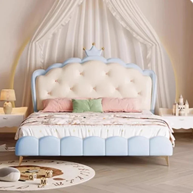Modern Double Bed Luxury Design Castle Sleeping Cute Bed Nordic European Simple Space Saving Loft Sun Wood Cama Salon Furniture