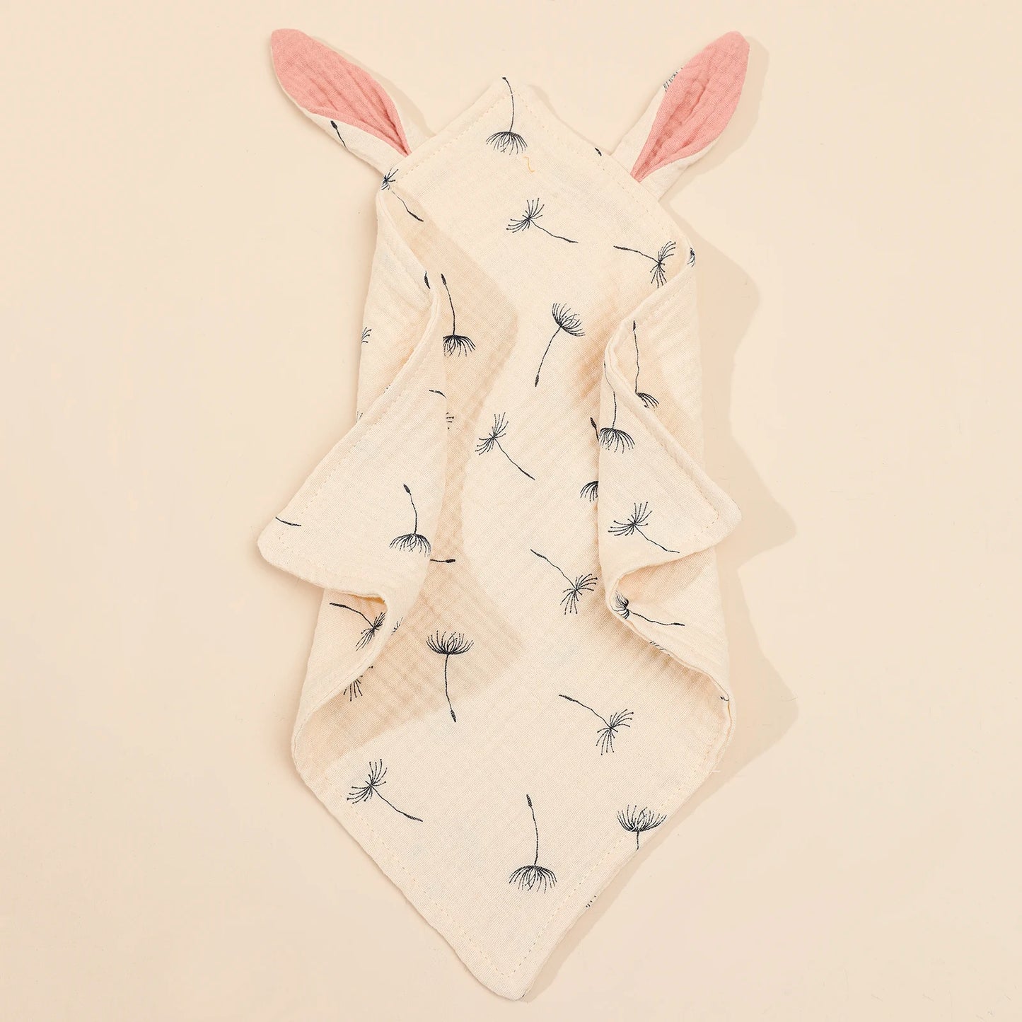 Newborn Baby Rabbite Cotton Muslin Comforter Infant Soft Soothe Appease Towels Princess Sleeping Dolls Blanket Bibs Burp Clothes