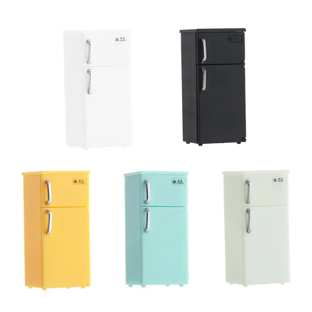 Fridge Toy Model Pretend Play Toy Dollhouse Doll House Decoration Dollhouse Accessories Simulation Refrigerator