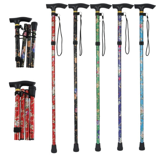 Outdoor Trekking Poles Portable Foldable Five Section Walking Pole Multi Function Telescopic Walking Stick Hiking Accessories