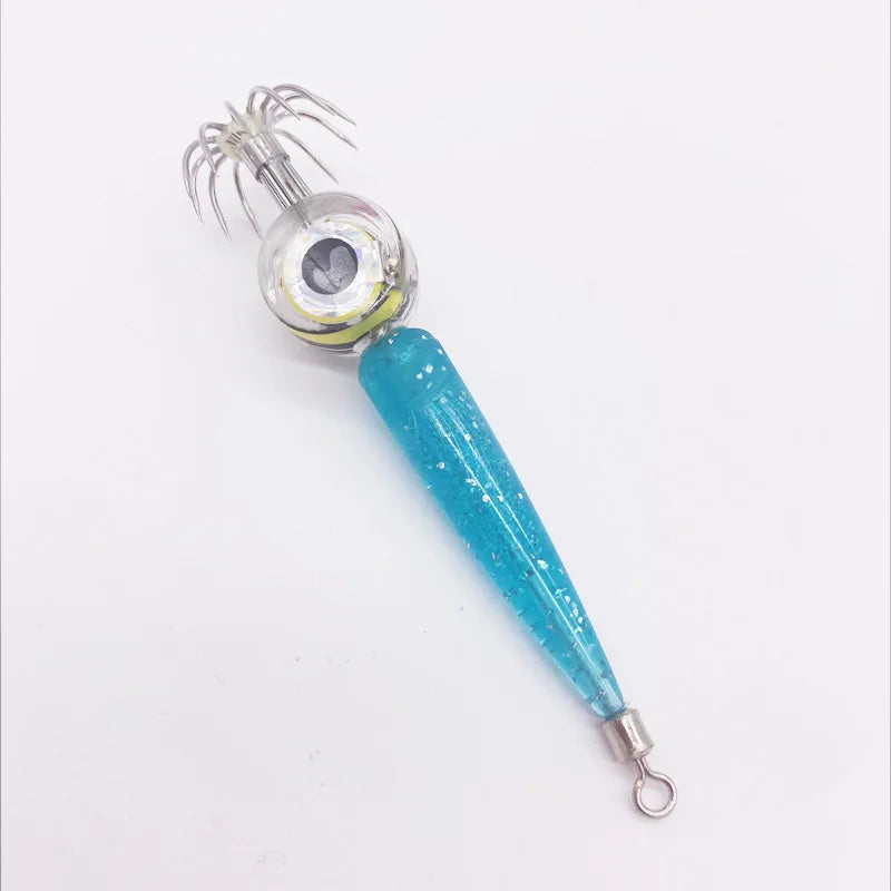Fishing Lures 5g Squid Hook with LED Light Squid Jig Lure Luminous Webfoot Octopus Egi Artificial Bait Cuttlefish Sea Tackle