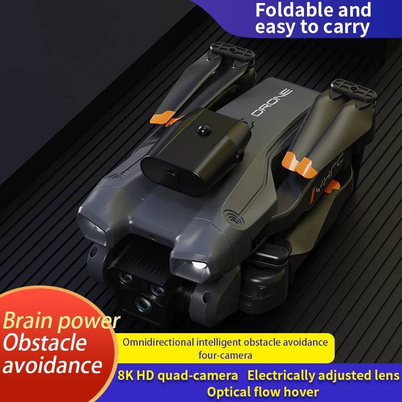 Drone Profesional 8K HD Wide Angle Camera Unmanned Obstacle Avoidance Aerial Photography Optical Flow Foldable Quadcopter Gifts