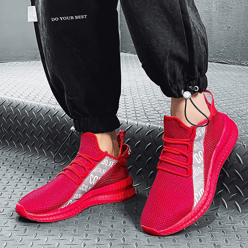2025 Men's Shoes Breathable Non-slip Fashion Sports Shoes Casual Outdoor Walking Flat Comfortable Men Plus Size New 39-46