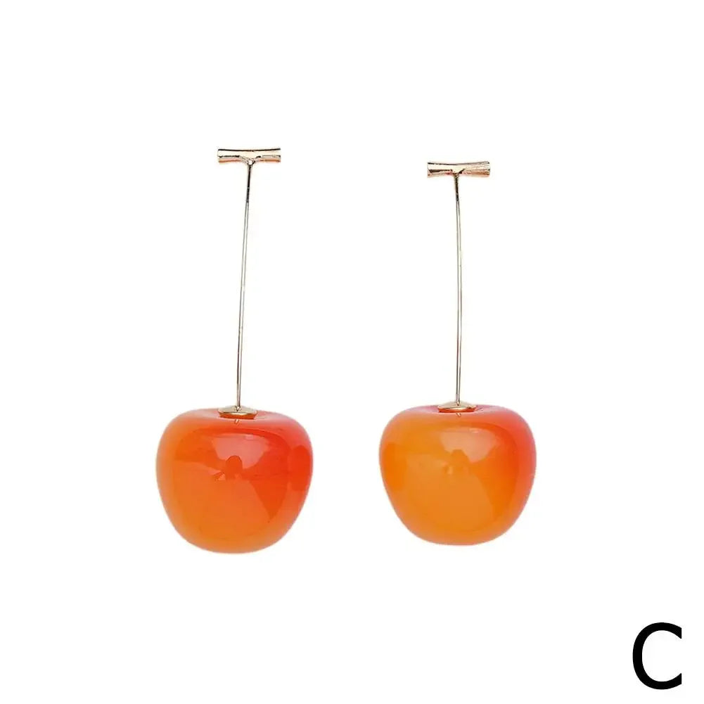 Woman's Exquisite Pendant Earrings Sweet Red Jewelry Gift Stud Earring Color Shiny Dangle Birthday Daily Gold Ins N1g9