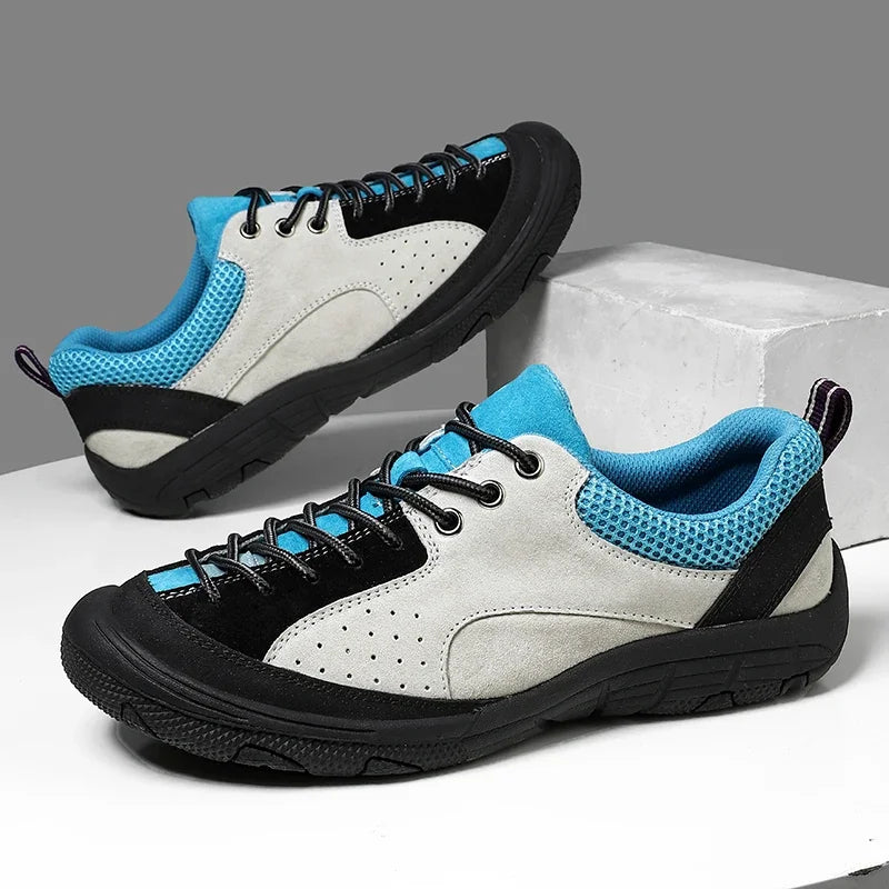 New Fashion Men Trekking Shoes Hiking Designer Casual Comfortable Outdoor Leather High Quality Climbing Breathable Driving Shoes