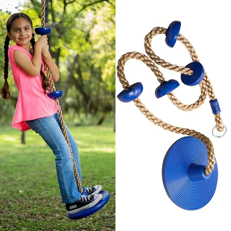 Outdoor Sports Kindergarten Climbing Toy Disc Swing Seat Climbing Rope  Backyard Outdoor Rings Swing Climbing Equipment Toys