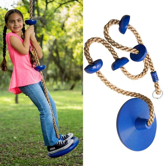 Outdoor Sports Kindergarten Climbing Toy Disc Swing Seat Climbing Rope  Backyard Outdoor Rings Swing Climbing Equipment Toys