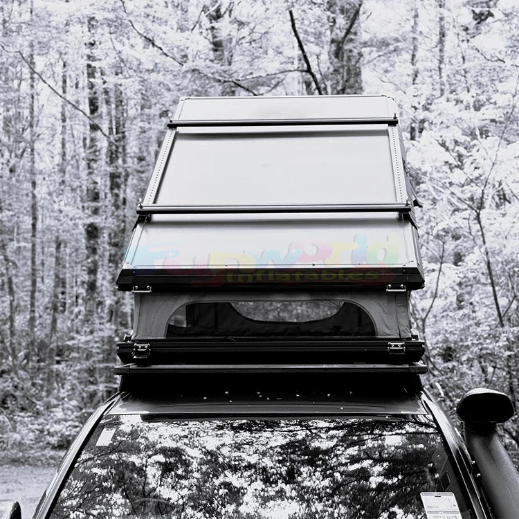 Rooftop Tent Outdoor 1-3Person Aluminum Hard Shell Roof Tent Custom Camping 4x4 Off-road Vehicle Car Hard Shell Pop-up Roof Tent