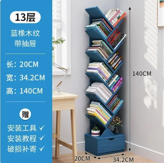 Modern Children's TreeShaped Bookshelf  FloortoCeiling Design, Living Room Storage Bookcase, Innovative Home Library