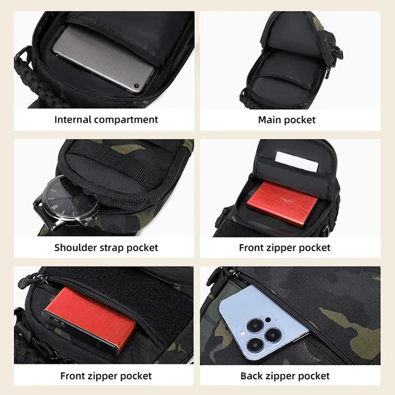 Men's Waist Bag Sports Shoulder Outdoor Fanny Pack Camping Hiking Fishing Climbing Backpack for Male Travel Sling Chest Bags 가방