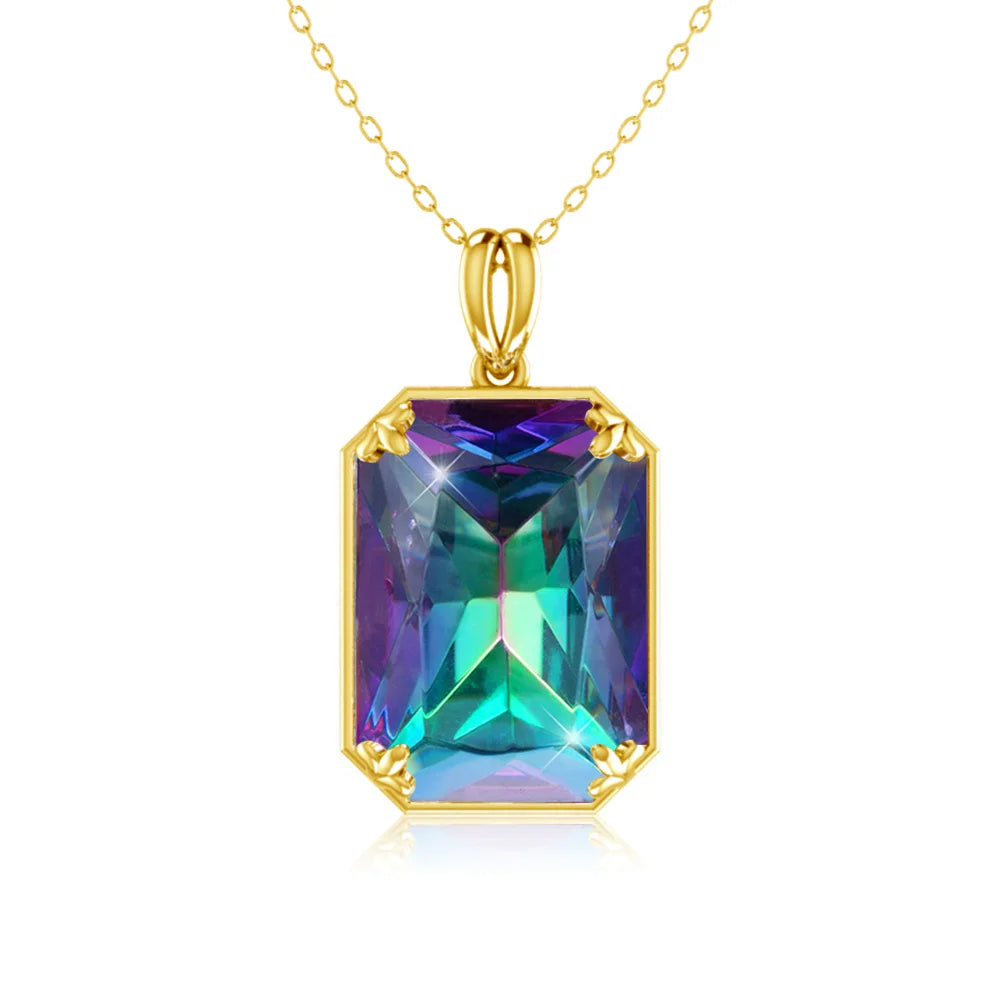 585 Gold Plated Pendants and Necklaces Real Solid 925 Sterling Silver Woman Pendants for Fine Jewelry