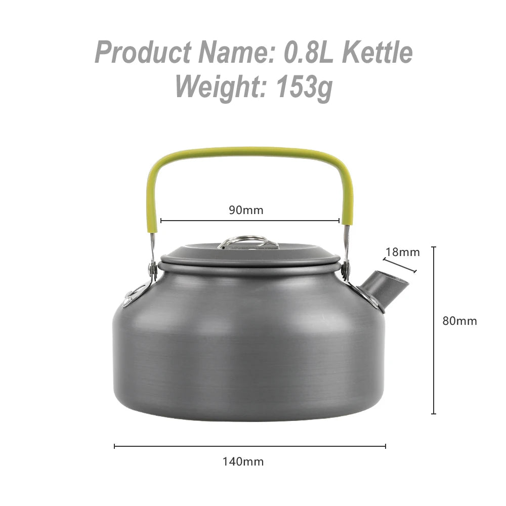 Outdoor teapot Lightweight Camping Accessories Equipment Backpacking Survival Gear Cooking Kits Family Hiking Outdoor