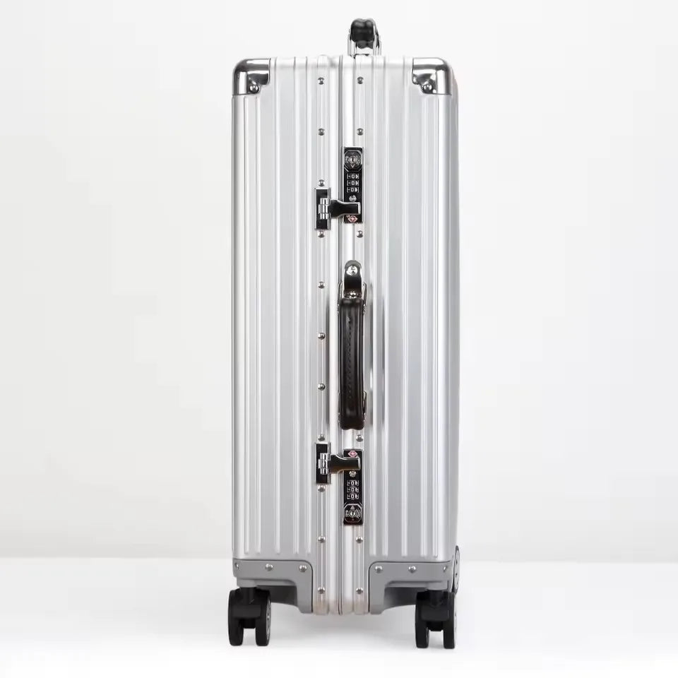 Top Quality All Aluminum-magnesium Alloy Travel Suitcase Rolling Luggage 20/24/26/29'' Retro Trolley Case Bag Carry-On Boarding