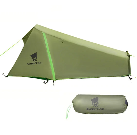 Ultralight One Person Tent Two Layers Outdoor Camping Survival Single Tent