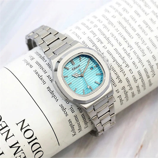 Watches For Woman Fashion Date Luminous Quartz Watch Silver Stainless Steel Clock Women's Stainless Steel Watch Waterproof
