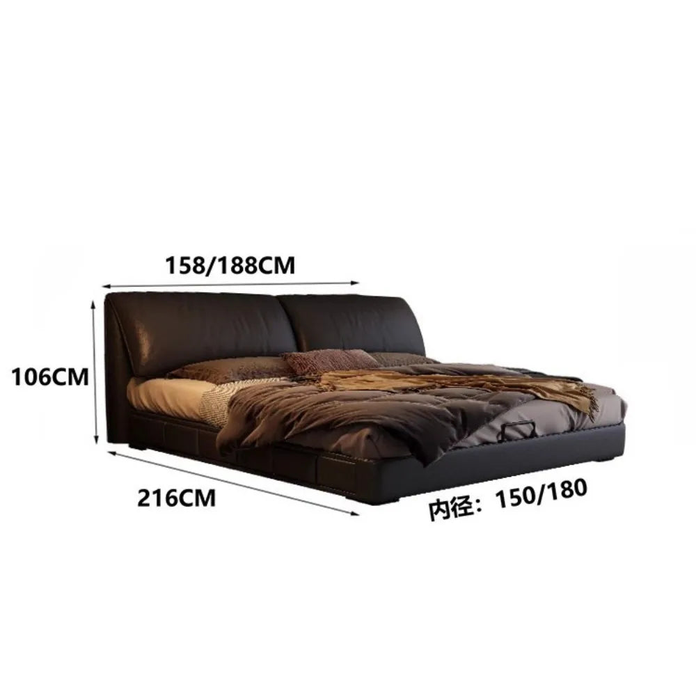 King Size Bedroom Black Bed Unique Europian Luxury Double Bed 180x200 Nightstands Somieres Y Marcos De Cama Home Decoration