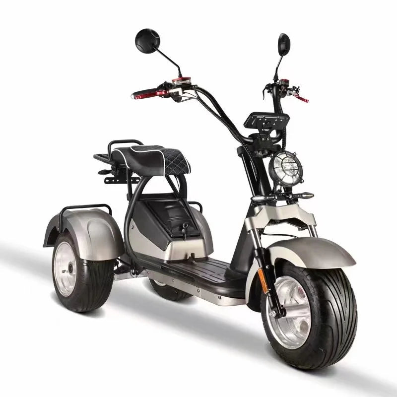 Clark is hot selling Unisex 3-Wheel Electric Tricycle Citycoco EEC Approved Electric Dirt Bike Scooter and Motorcycle 2000w Powe