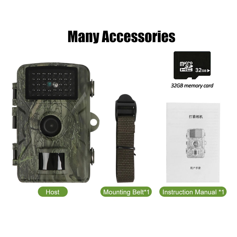 Hunting Trail Camera 16MP 1080P 940nm Infrared Night Vision Motion Activated Trigger Security For Car Theft Prevention Camera