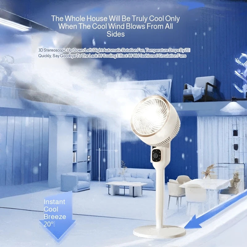 Household Vertical Fan Air Circulation Fan Desktop Electric Fan Office Floor Mute Fan Summer Indoor Cool