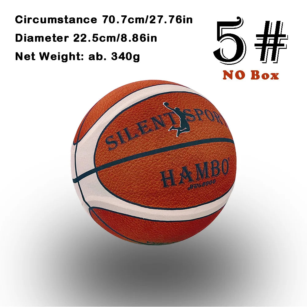 Indoor Silent Basketball Cloth Cover Size7#/6#/5# Soft High Elastic Foam Mute Ball No Noise Sports Ball Adults &Child Sport Game