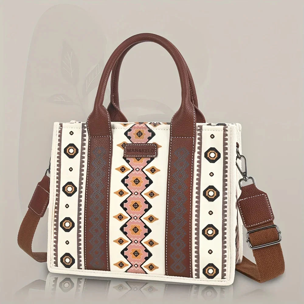 Women's Bohemian Tote Bag European Retro Trendy Single-Shoulder Crossbody Handbag for Stylish Casual Fashion Maternity Bag