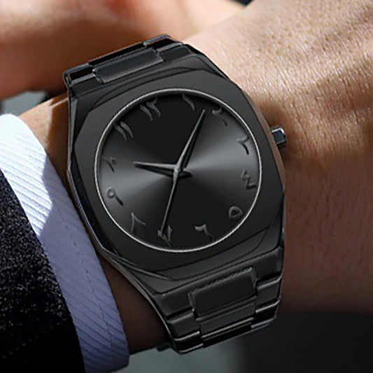 Men Wrist Watches For Male Clock 2025 Top Brand Luxury Stainless Steel Band Black Fashion Men Quartz Watches Dropshipping