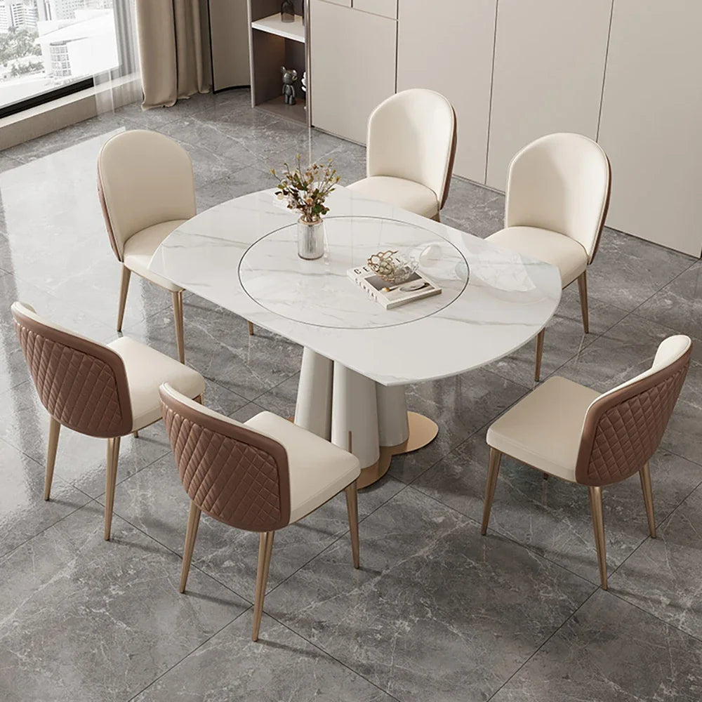 Modern Luxury Dining Table Italian Decoration European Minimalist Dining Table Nordic Marble Mesas De Comedor Home Furniture