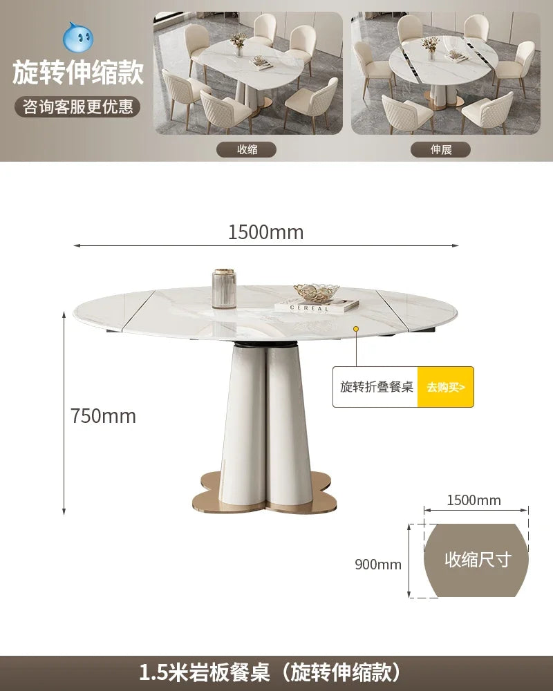 Modern Luxury Dining Table Italian Decoration European Minimalist Dining Table Nordic Marble Mesas De Comedor Home Furniture