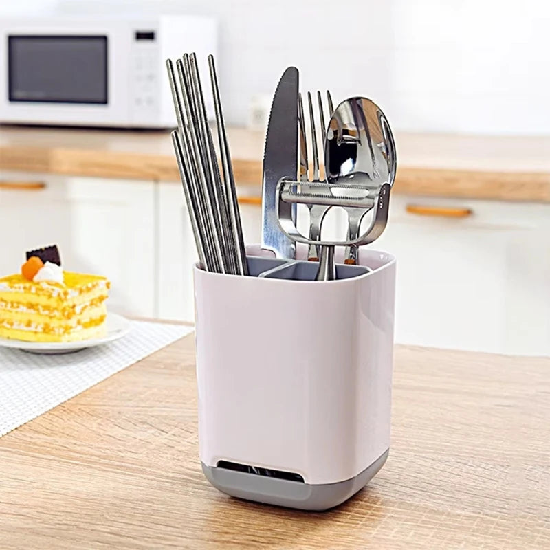 ABYN-Multifunctional Bathroom Organizer Shelf With Toothbrush Holder - Space-Saving Storage For Shower And Bathroom Utensils