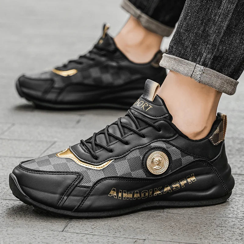 Men's Shoes 2025 Summer New Lightweight Sports Casual Shoes with Thick Soles and Soft Soles, Versatile Height-increasing Shoes