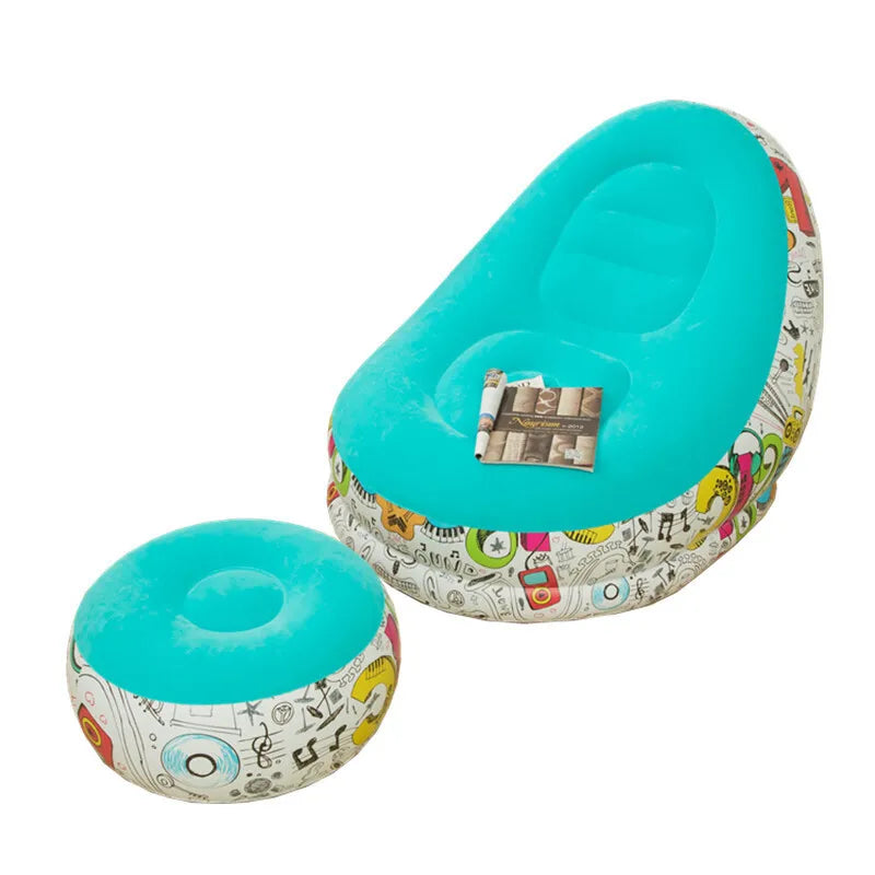 Home Light Luxury Lazy Sofa Comfortable Inflatable Single Flocking Lazy Sofa Set Portable Foldable Recliner Outdoor Sofa Air Bed