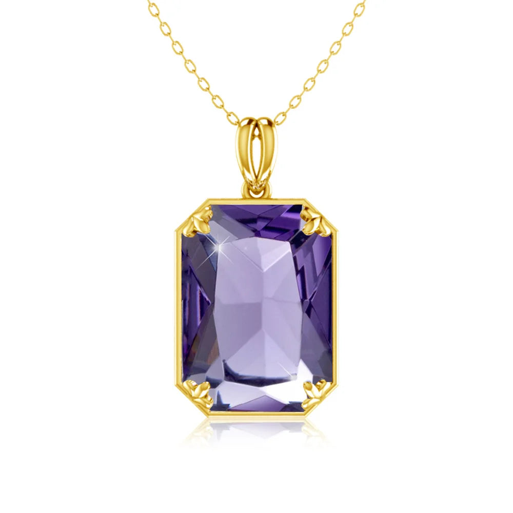585 Gold Plated Pendants and Necklaces Real Solid 925 Sterling Silver Woman Pendants for Fine Jewelry
