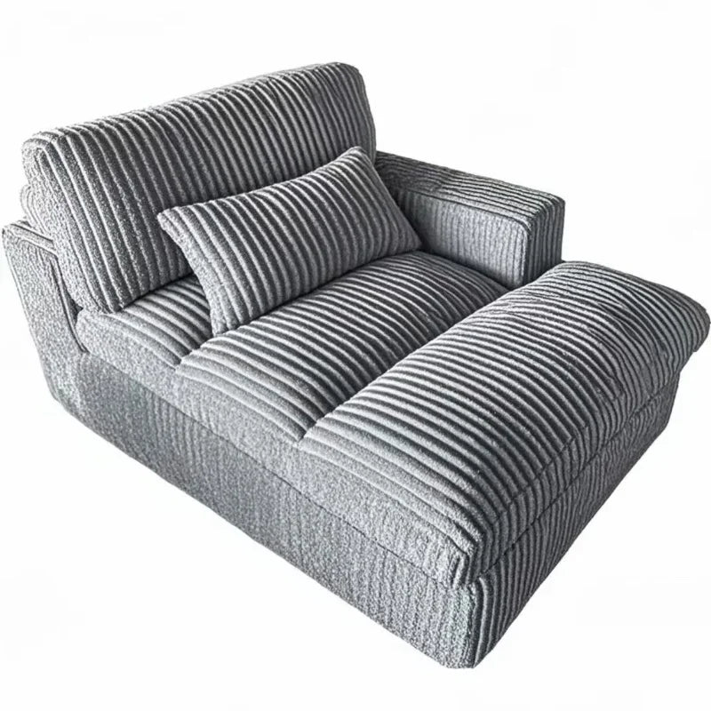 Italian Style Retro Luxury Corduroy Double Sofa Bed for Living Room Vacuum Compression Washable Customizable  Furniture Sofa