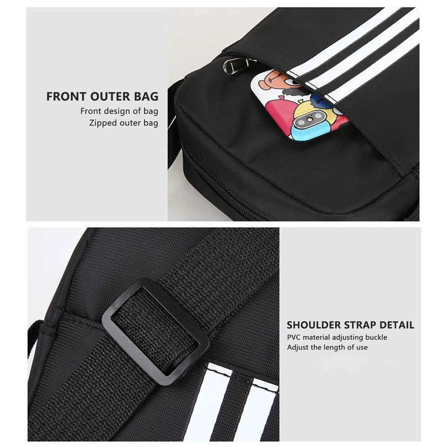 Casual Shoulder Bag for Men Bag Capacity Lightweight Material Side Sling Bag Suitable for Friend Family Neighbors Gift
