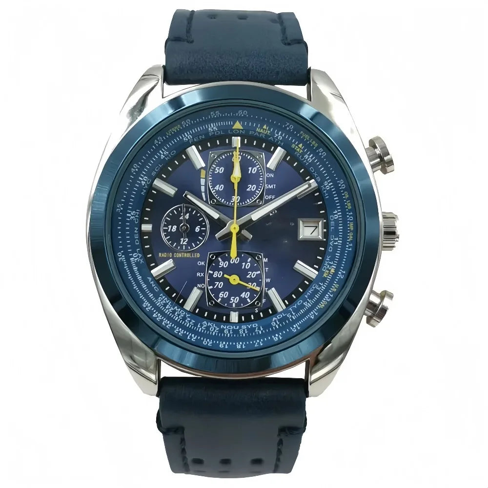 watches for men Quartz Watch Miyota Movement from Japan Multifunctional Series Six Needle Watch with 43mm Dial and Steel Strap