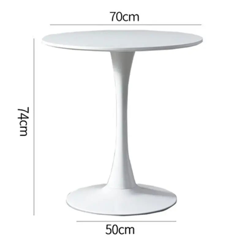 White Tulip Dining Table Balcony Rental Household Small Round Table Tea Table Bedroom Bedside Modern