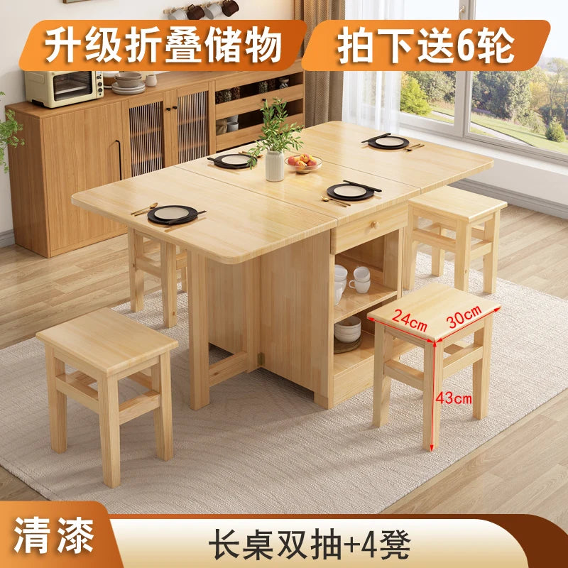 Simple Style Dining Table Decoration Luxury Minimalist Folding Tables Modern Mesas Y Sillas De Comedor Living Room Furniture
