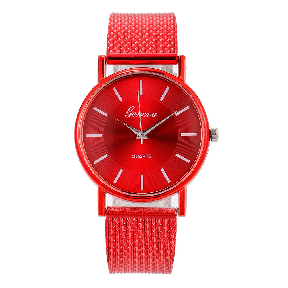 Women Watches Luxury Fashion Mesh Belt Watch For Ladies Elegant Bracelet Waterproof Quartz Wristwatch Top Clock Lover Watch