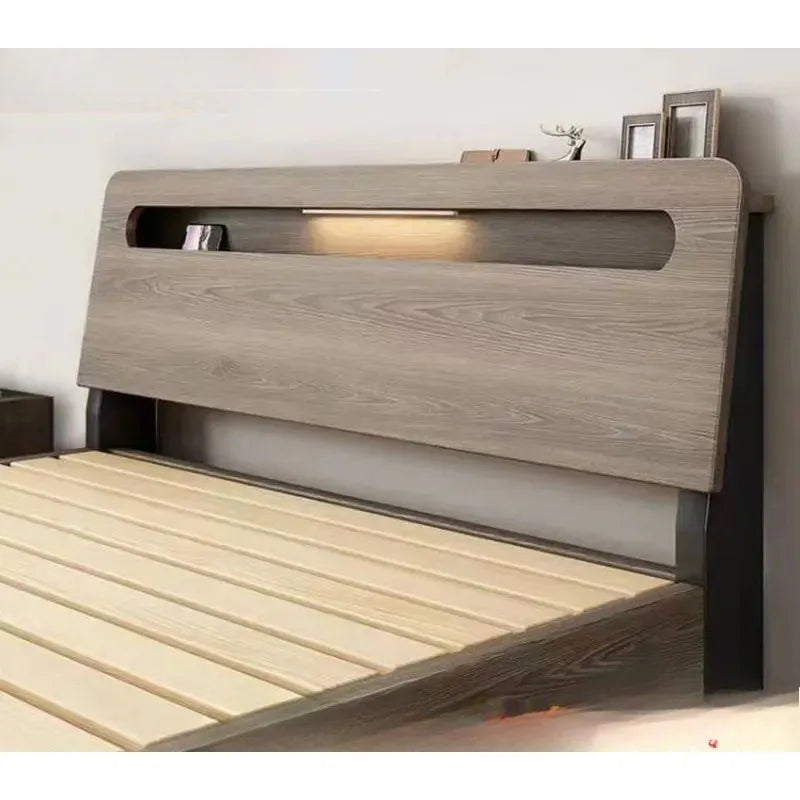 Solid Wood Bed, Single Bed, Simple Bed, Multiple Sizes To Choose From, Suitable for Bedrooms and Rental Houses